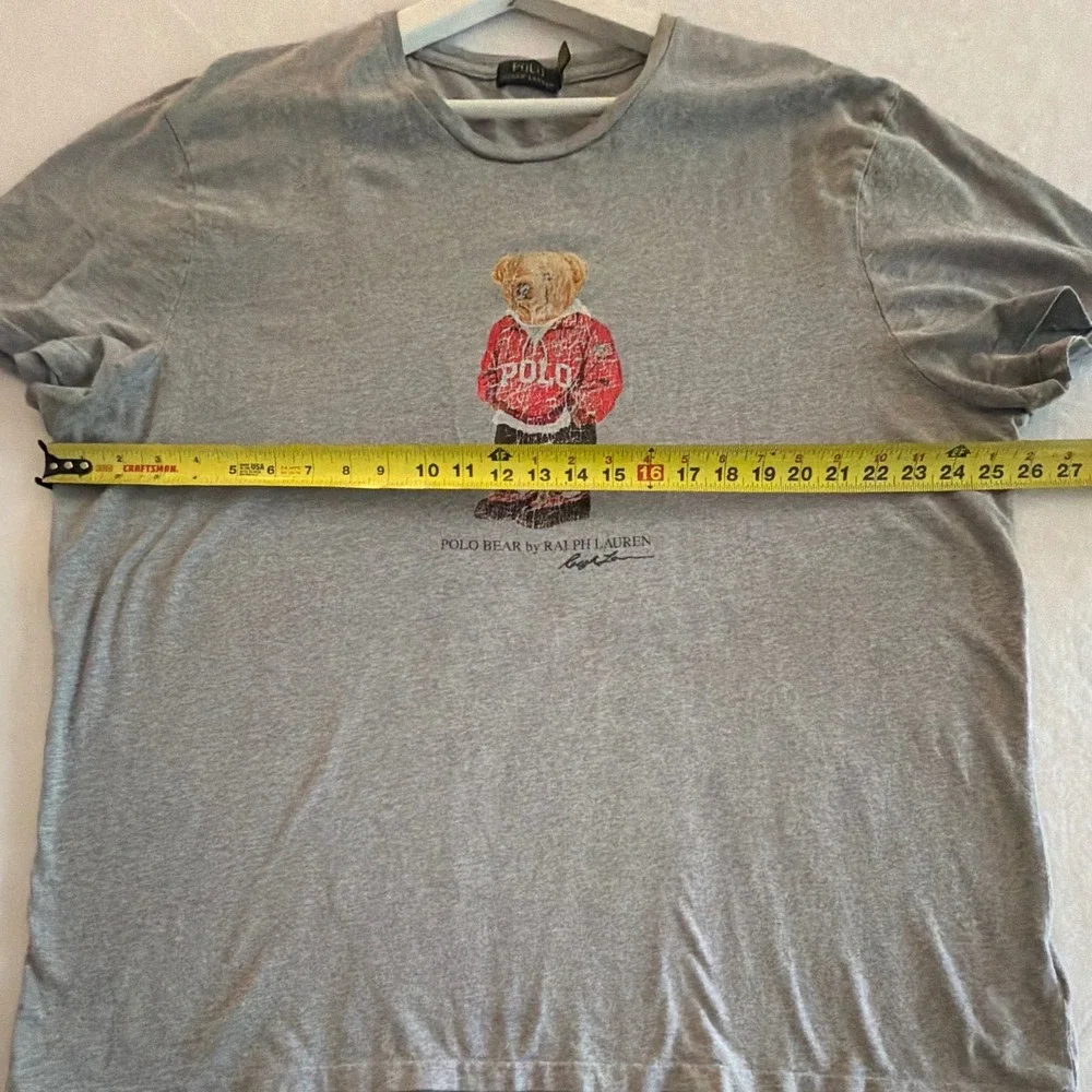 Polo Ralph Lauren Mens Polo Bear Graphic T-Shirt XXL Heather Gray Cotton Tee